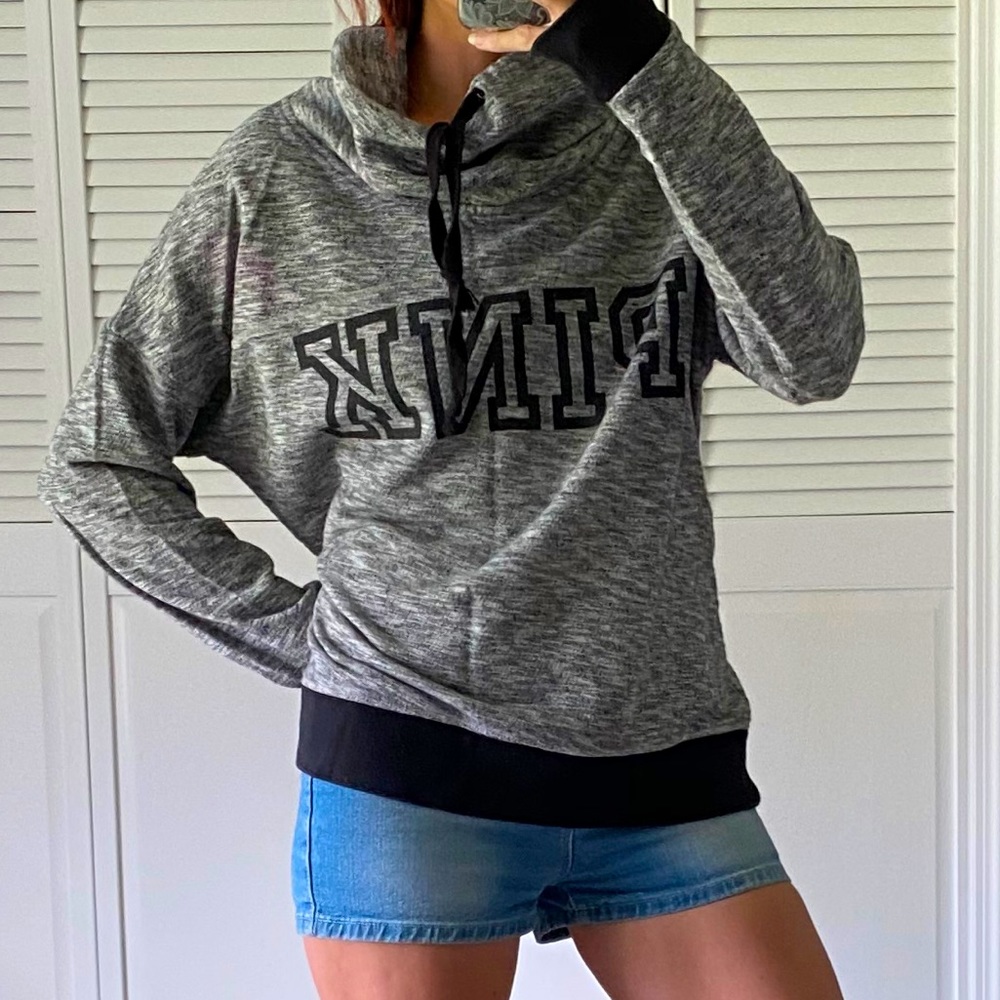 Pink Black & Gray Crowl Neck Sweatshirt